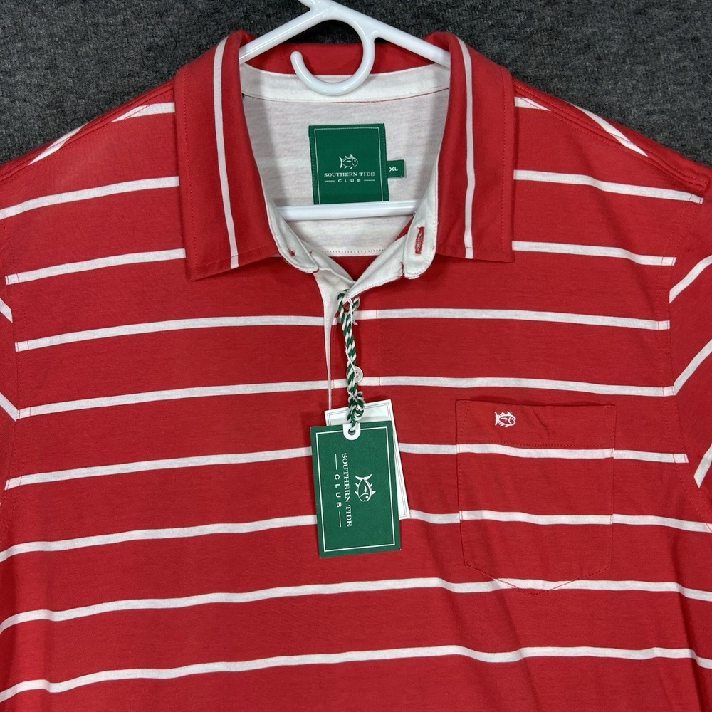 Souther Tide Club Polo Shirt Mens XL Sea Island Golf Club Short Sleeve Cotton